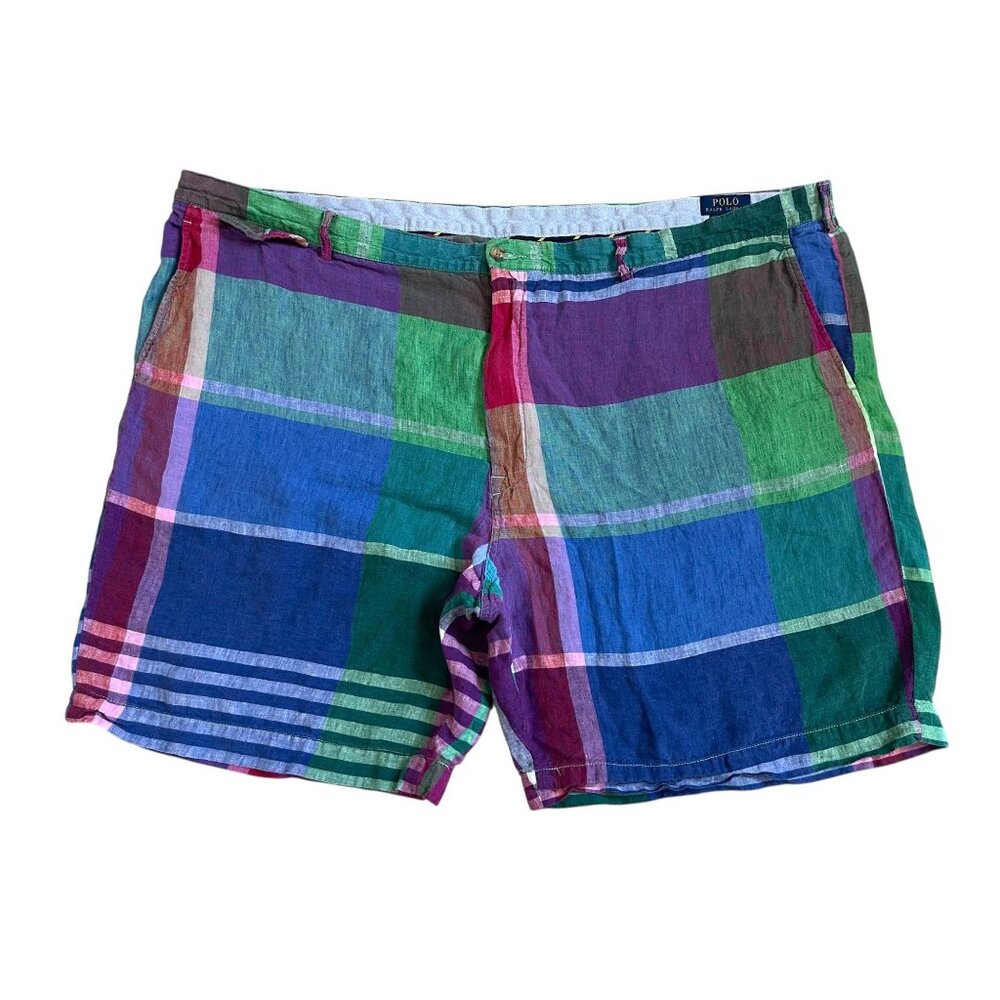 Polo Ralph Lauren Madras Plaid Print Shorts Men’s Size 52B 52G
